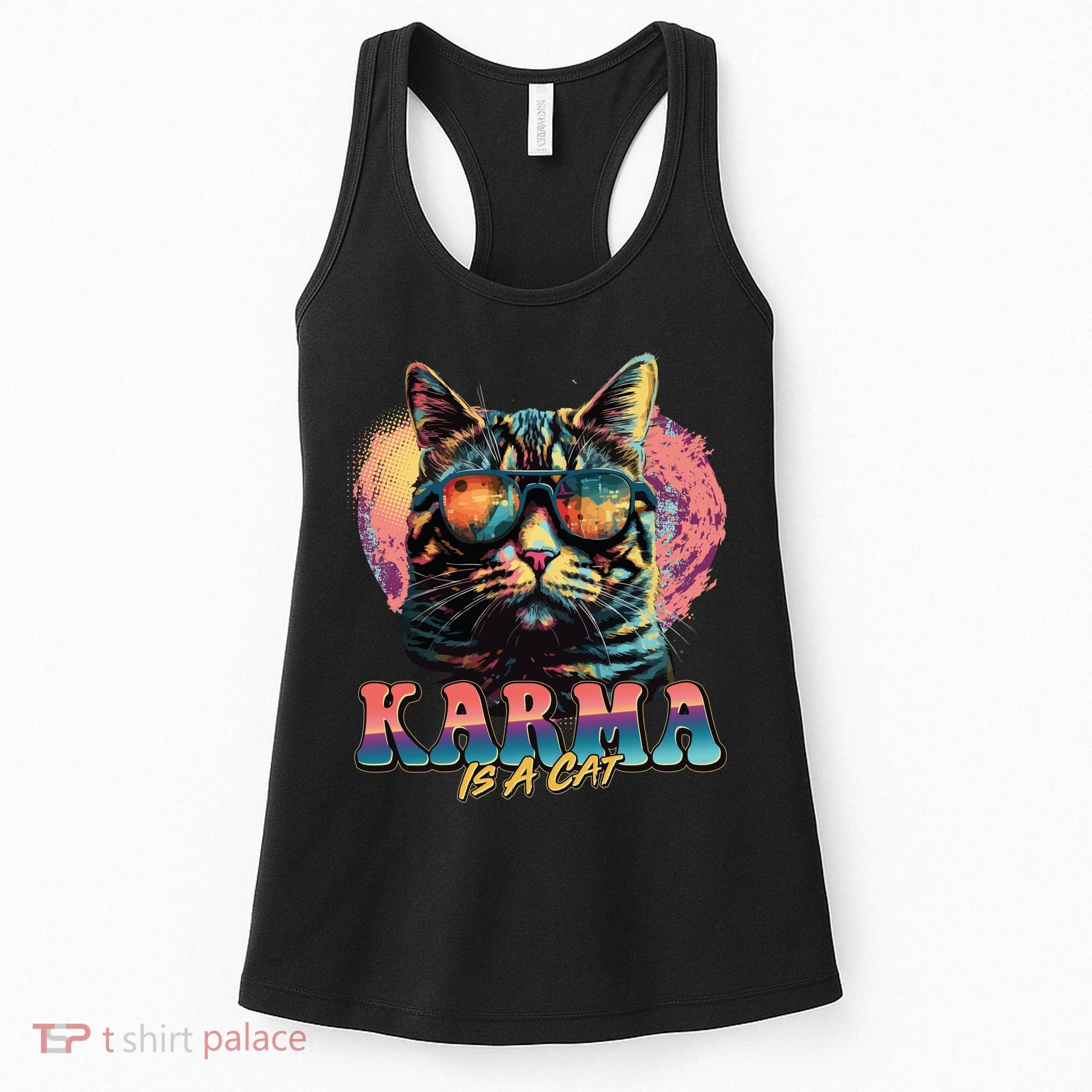 Retro Karma Is A Cat Women's Tank Top