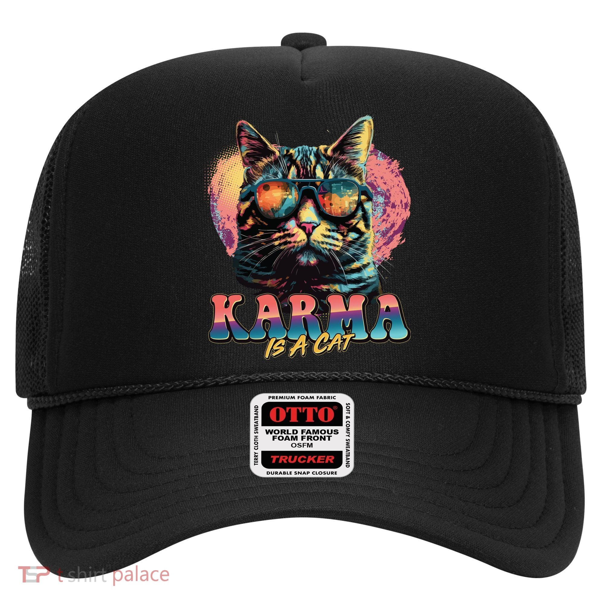 Retro Karma Is A Cat Hat