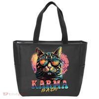 Retro Karma Is A Cat Tote Bag thumb 0