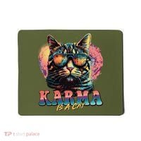 Retro Karma Is A Cat Mousepad thumb 0