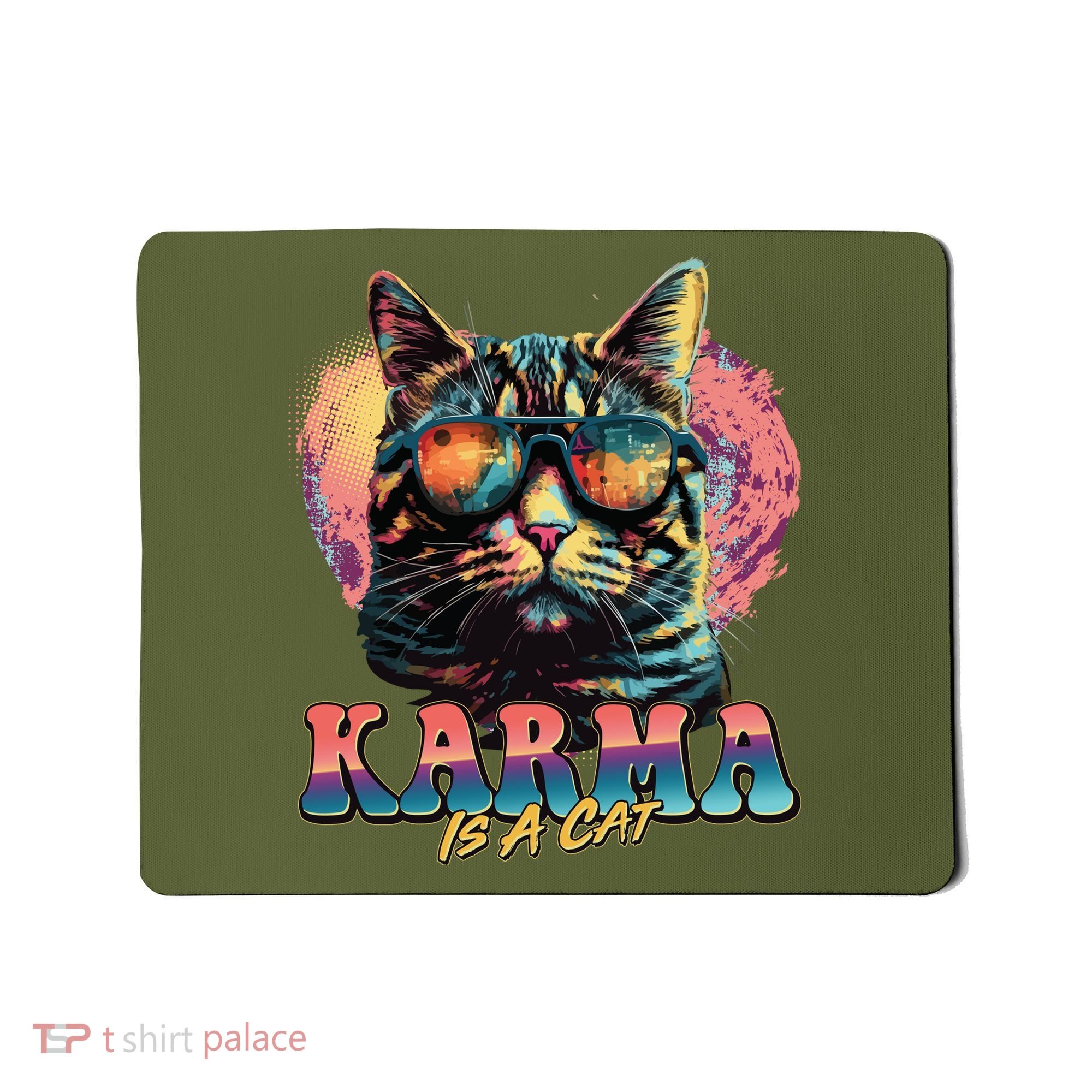 Retro Karma Is A Cat Mousepad