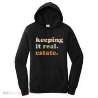 Retro Keeping It Real Estate Broker Agent Seller Realtor Women's Hoodie thumb 0