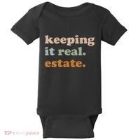Retro Keeping It Real Estate Broker Agent Seller Realtor Baby Bodysuit thumb 0