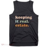 Retro Keeping It Real Estate Broker Agent Seller Realtor Tank Top thumb 0