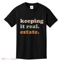 Retro Keeping It Real Estate Broker Agent Seller Realtor Kids T-Shirt thumb 0