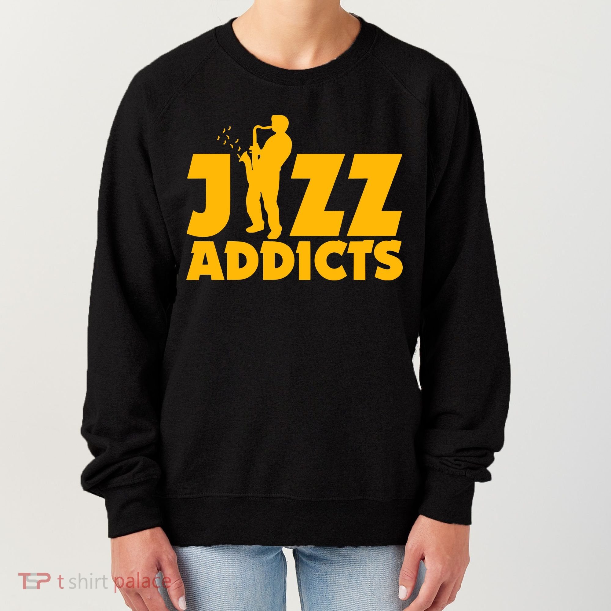Robert Komaniecki Jazz Addicts With Saxophone Women's Sweatshirt
