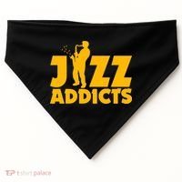Robert Komaniecki Jazz Addicts With Saxophone USA-Made Doggie Bandana thumb 0