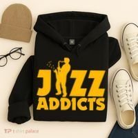 Robert Komaniecki Jazz Addicts With Saxophone Hoodie thumb 4