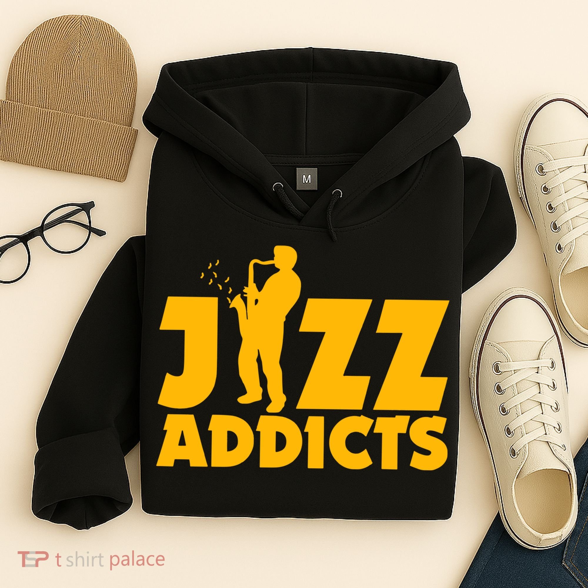 Robert Komaniecki Jazz Addicts With Saxophone Hoodie