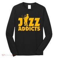 Robert Komaniecki Jazz Addicts With Saxophone Long Sleeve Shirt thumb 0
