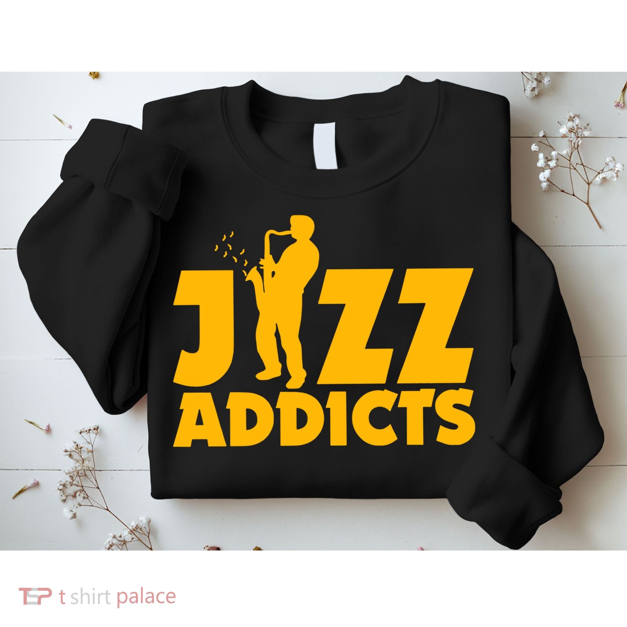 Robert Komaniecki Jazz Addicts With Saxophone Sweatshirt