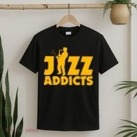 Robert Komaniecki Jazz Addicts With Saxophone T-Shirt thumb 2
