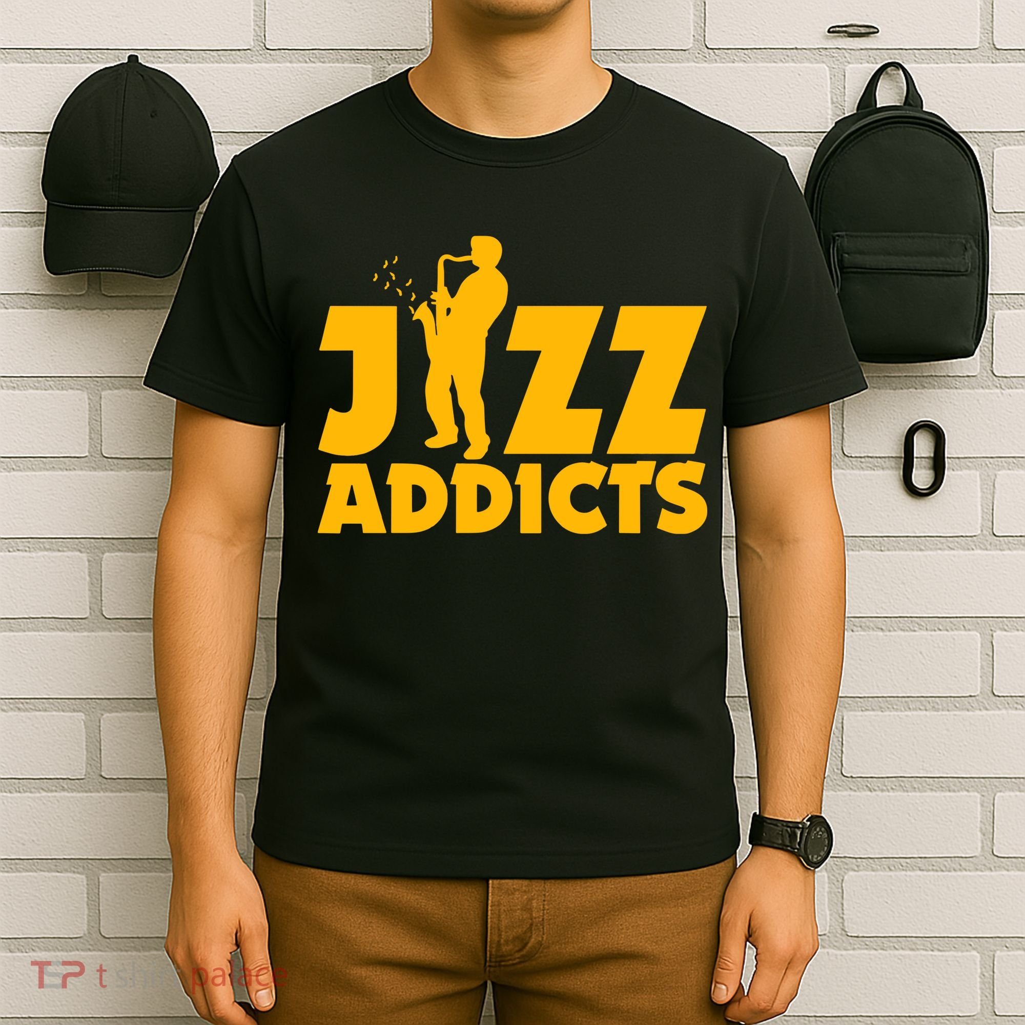 Robert Komaniecki Jazz Addicts With Saxophone T-Shirt