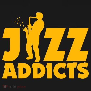 Robert Komaniecki Jazz Addicts With Saxophone Button