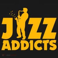 Robert Komaniecki Jazz Addicts With Saxophone Women's Hoodie thumb 2