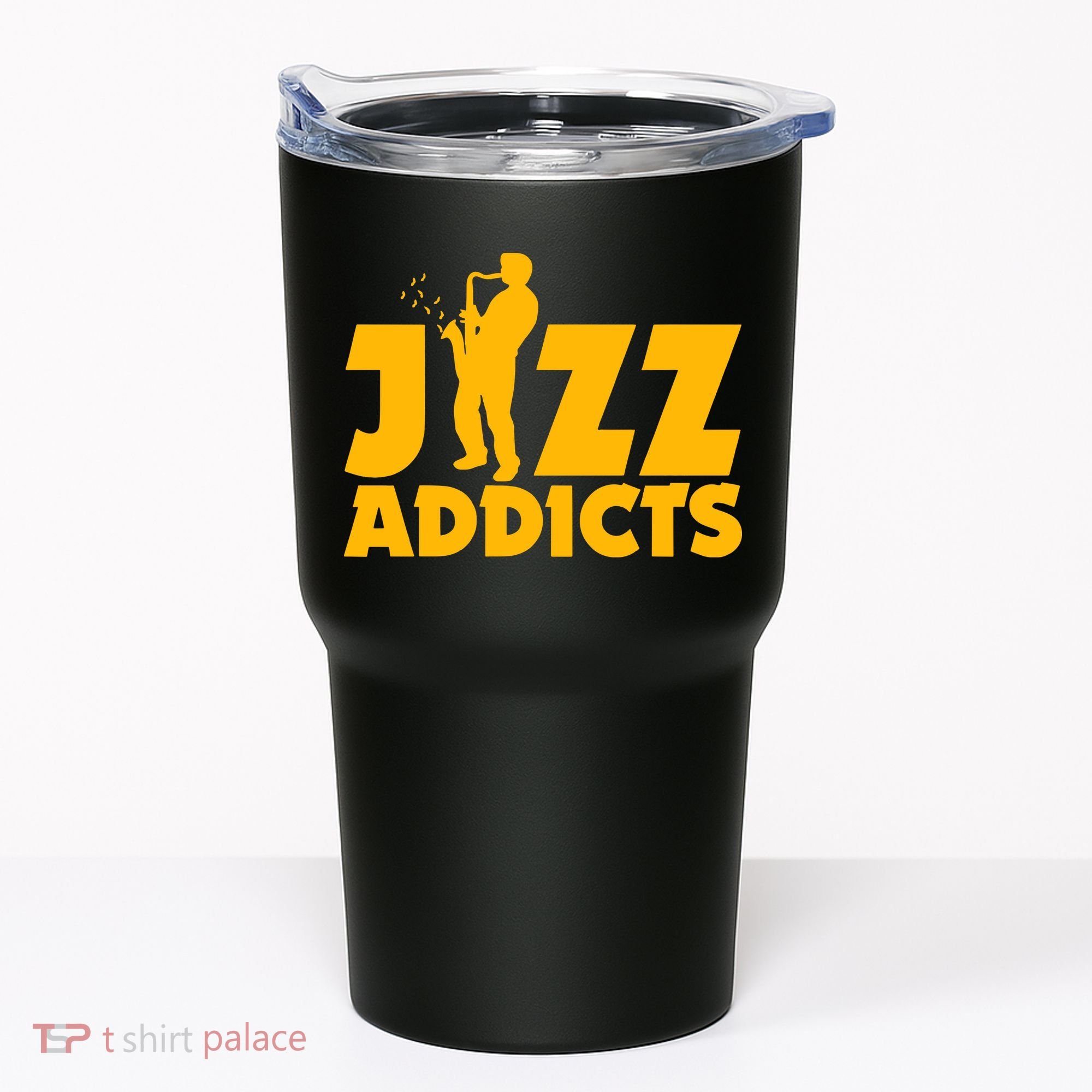 Robert Komaniecki Jazz Addicts With Saxophone Tumbler