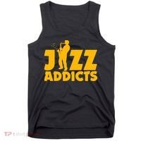 Robert Komaniecki Jazz Addicts With Saxophone Tank Top thumb 0