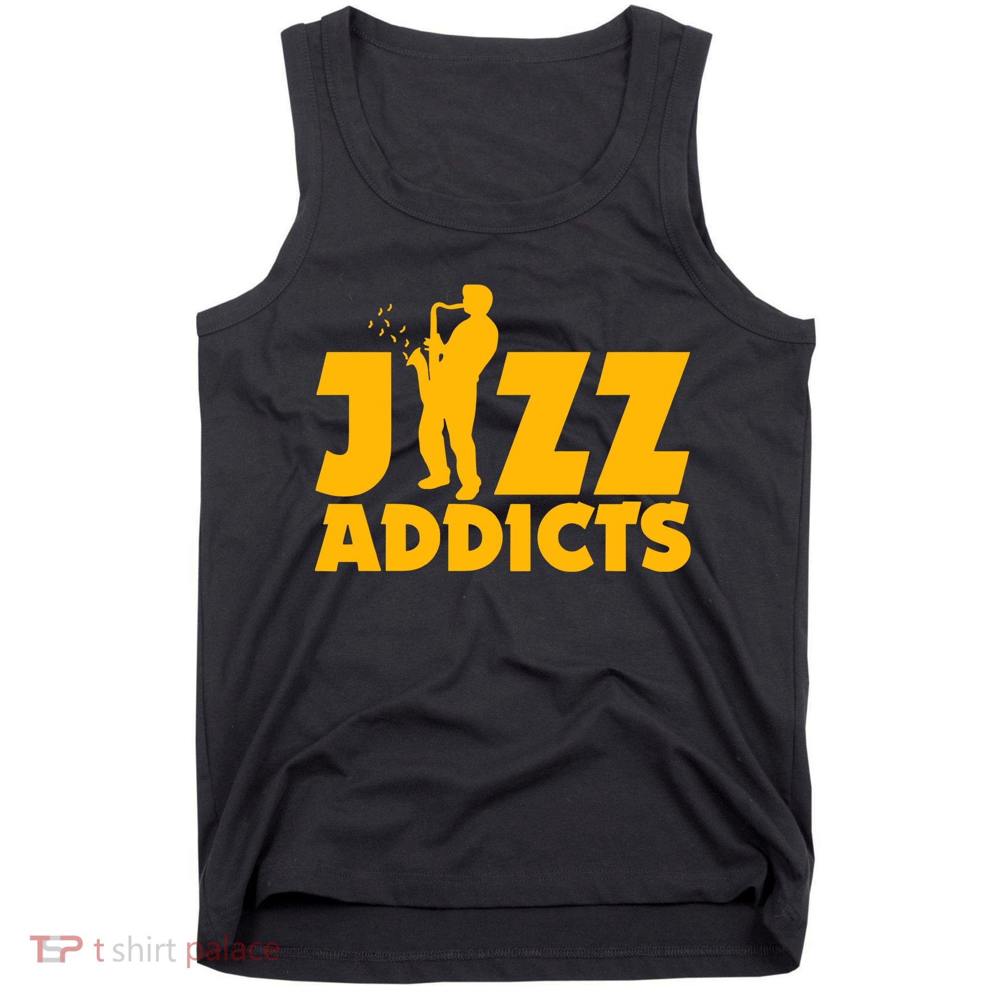 Robert Komaniecki Jazz Addicts With Saxophone Tank Top