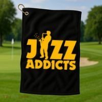 Robert Komaniecki Jazz Addicts With Saxophone Golf Towel thumb 1
