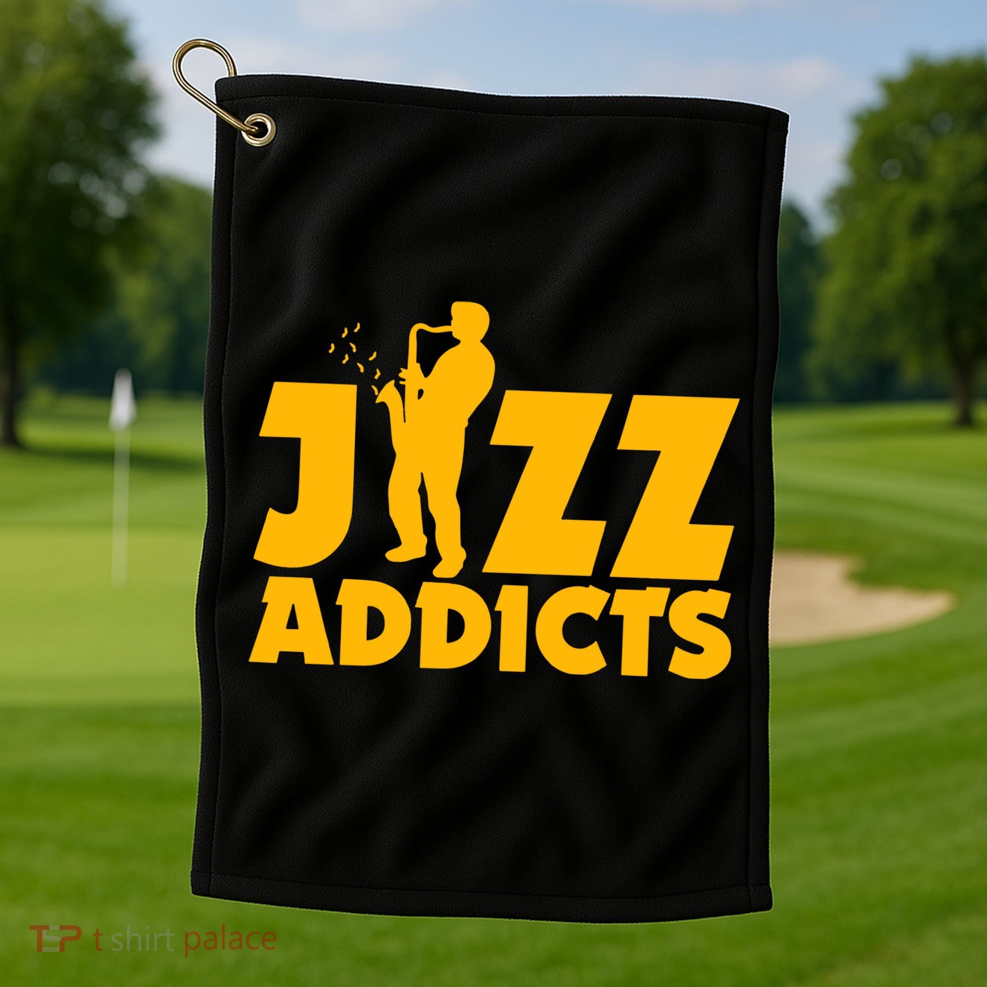 Robert Komaniecki Jazz Addicts With Saxophone Golf Towel