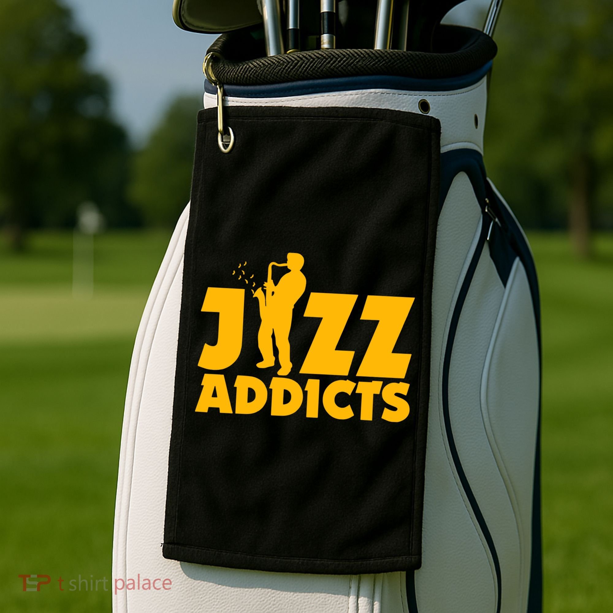 Robert Komaniecki Jazz Addicts With Saxophone Golf Towel