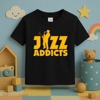 Robert Komaniecki Jazz Addicts With Saxophone Toddler T-Shirt thumb 3