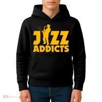 Robert Komaniecki Jazz Addicts With Saxophone Kids Hoodie thumb 4