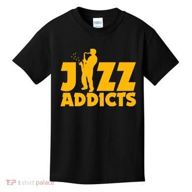 Robert Komaniecki Jazz Addicts With Saxophone Kids T-Shirt