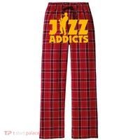 Robert Komaniecki Jazz Addicts With Saxophone Women's Flannel Plaid Pajama Pants thumb 0