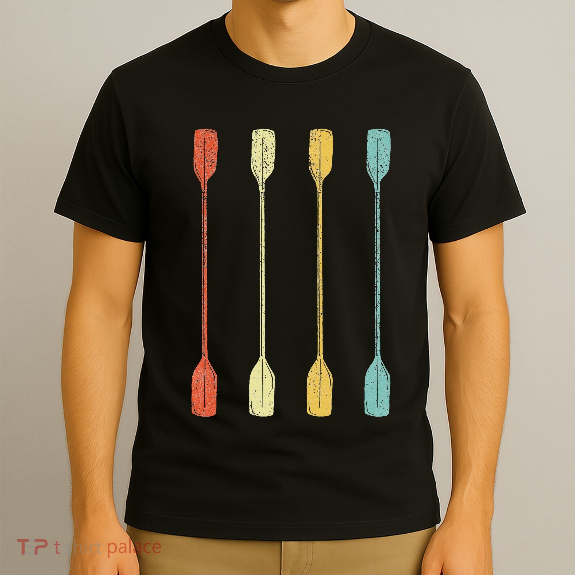 Retro Kayak Kayaking Paddling Vintage T-Shirt