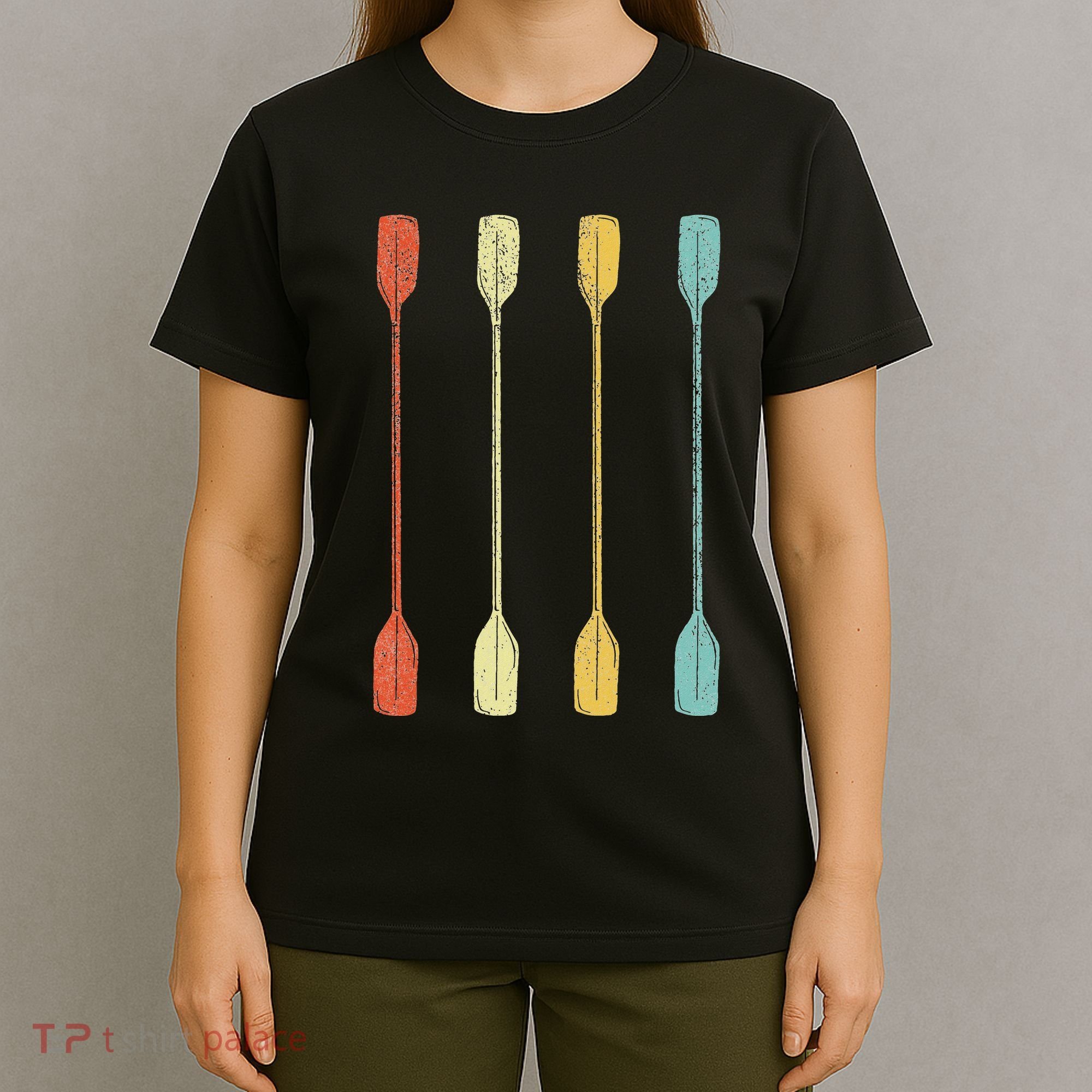 Retro Kayak Kayaking Paddling Vintage T-Shirt