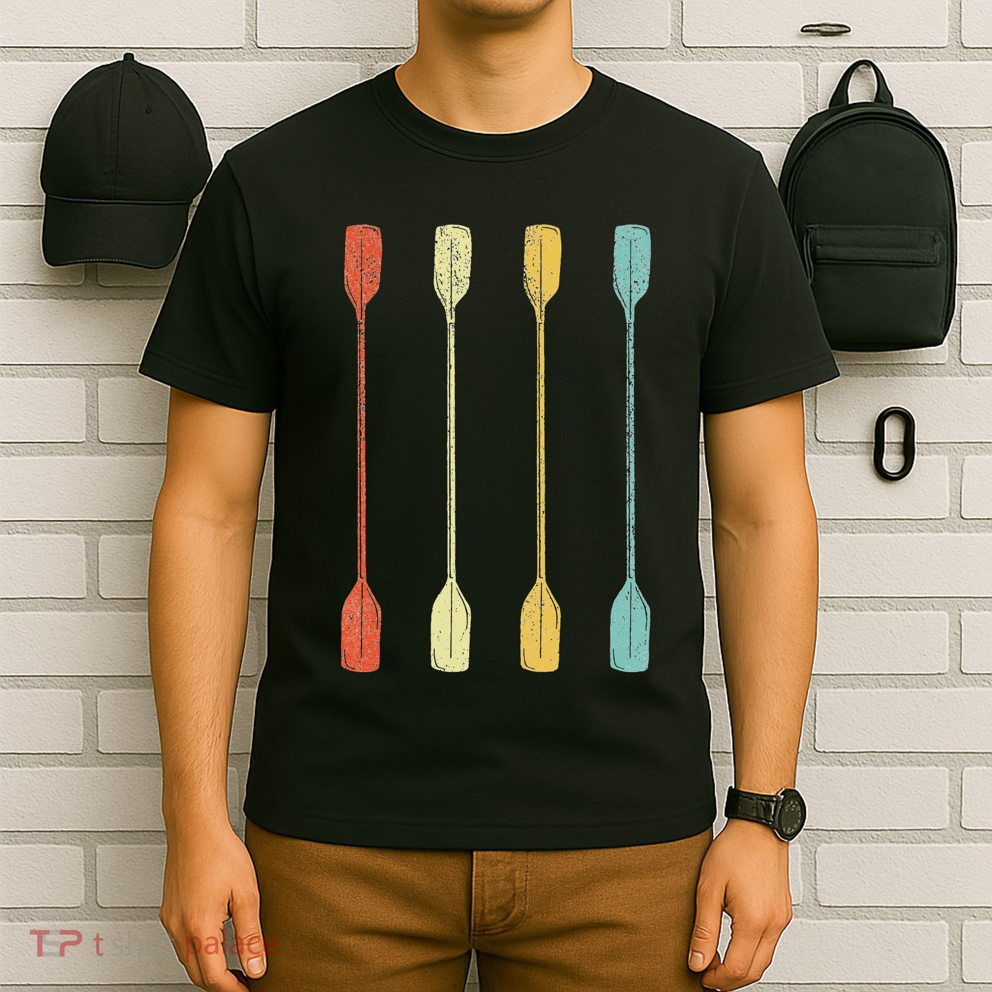 Retro Kayak Kayaking Paddling Vintage T-Shirt