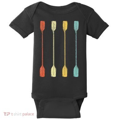 Retro Kayak Kayaking Paddling Vintage Baby Bodysuit