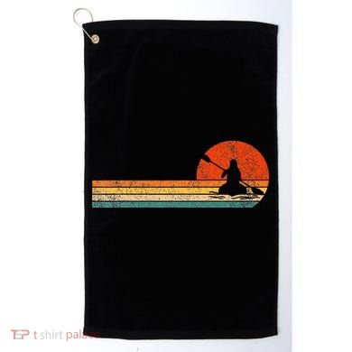 Retro Kayak Kayaking Paddling Golf Towel