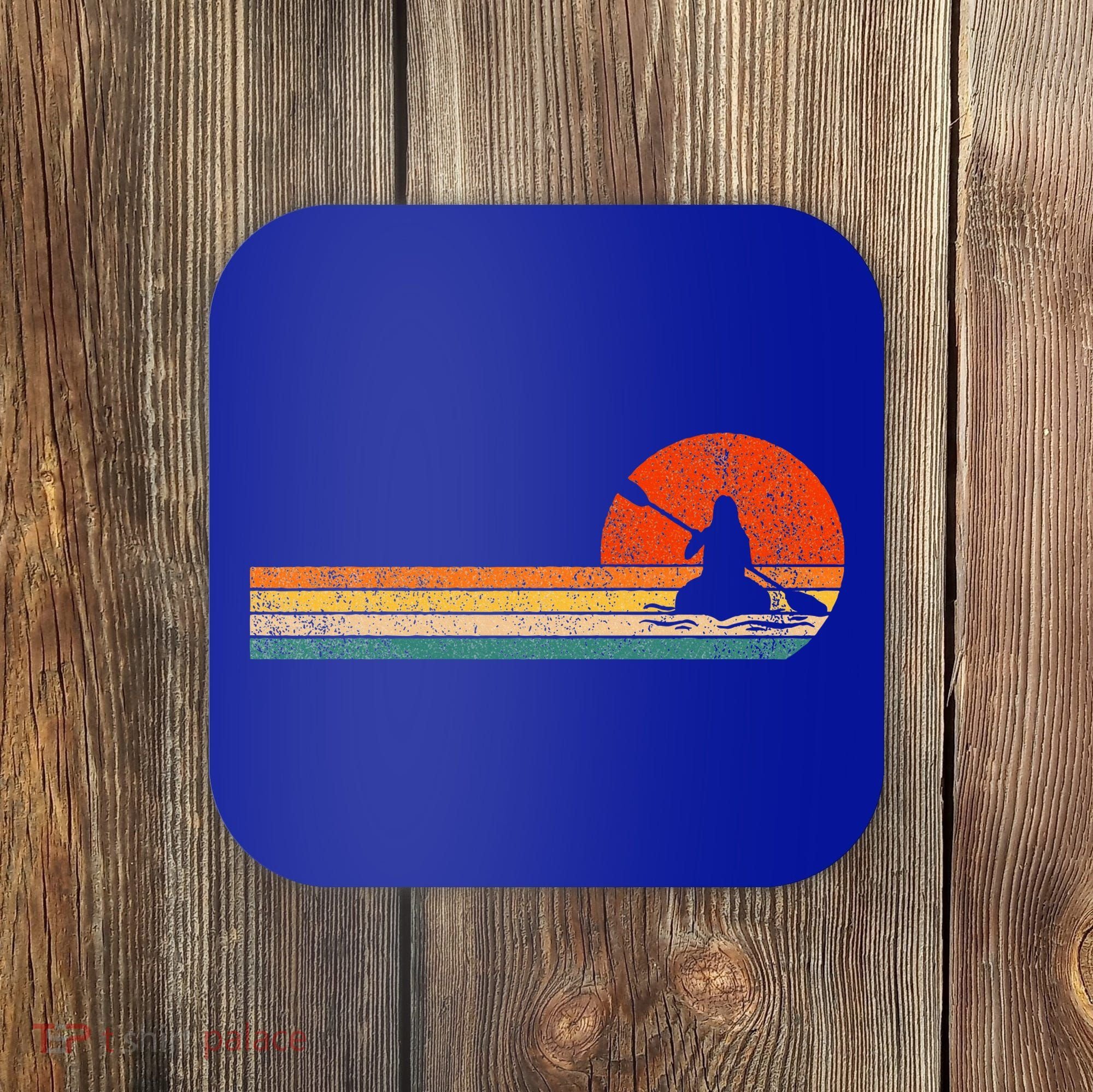 Retro Kayak Kayaking Paddling Coaster