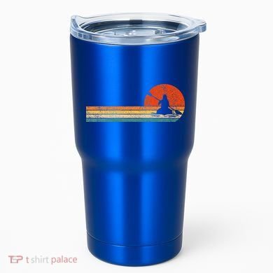 Retro Kayak Kayaking Paddling Tumbler