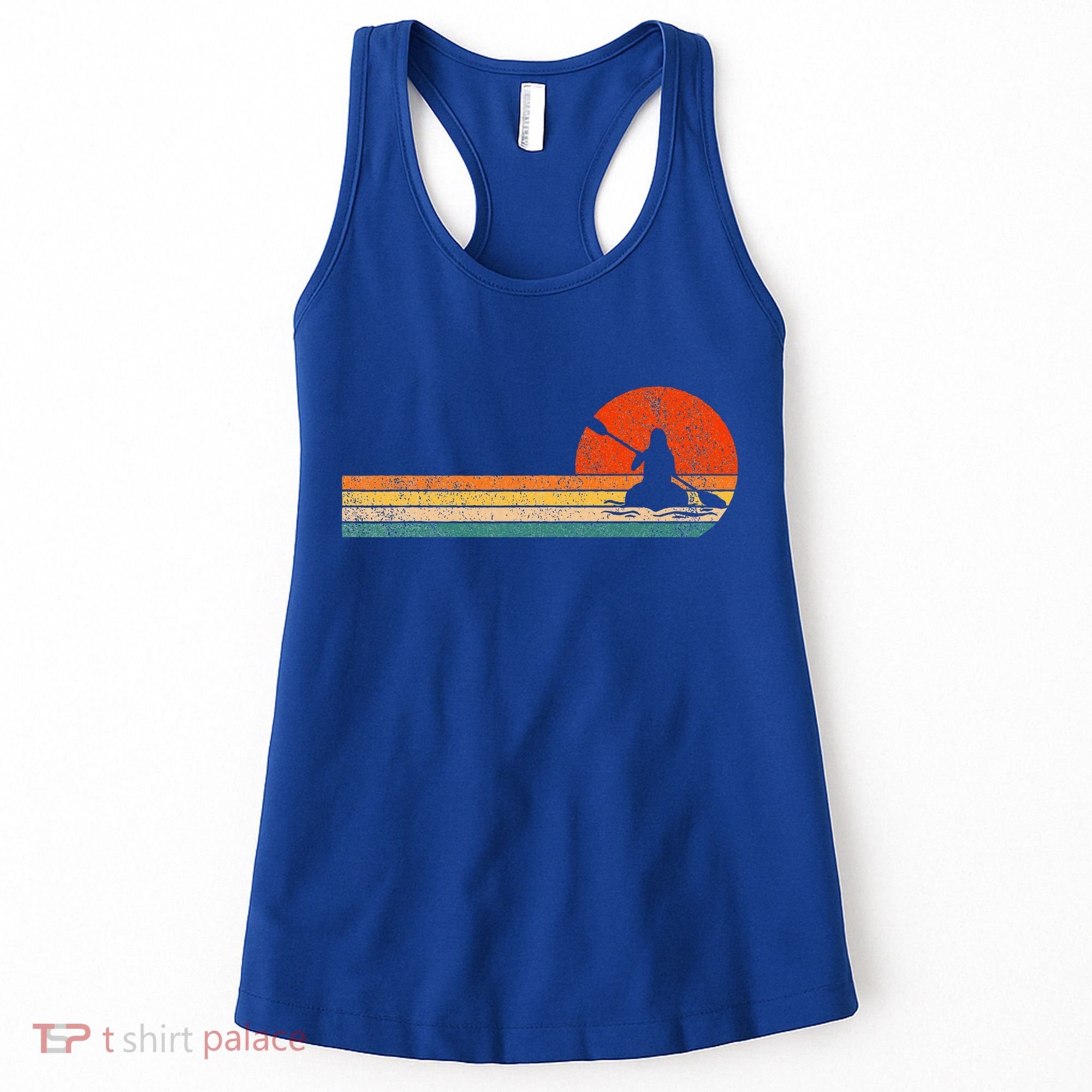 Retro Kayak Kayaking Paddling Women's Tank Top