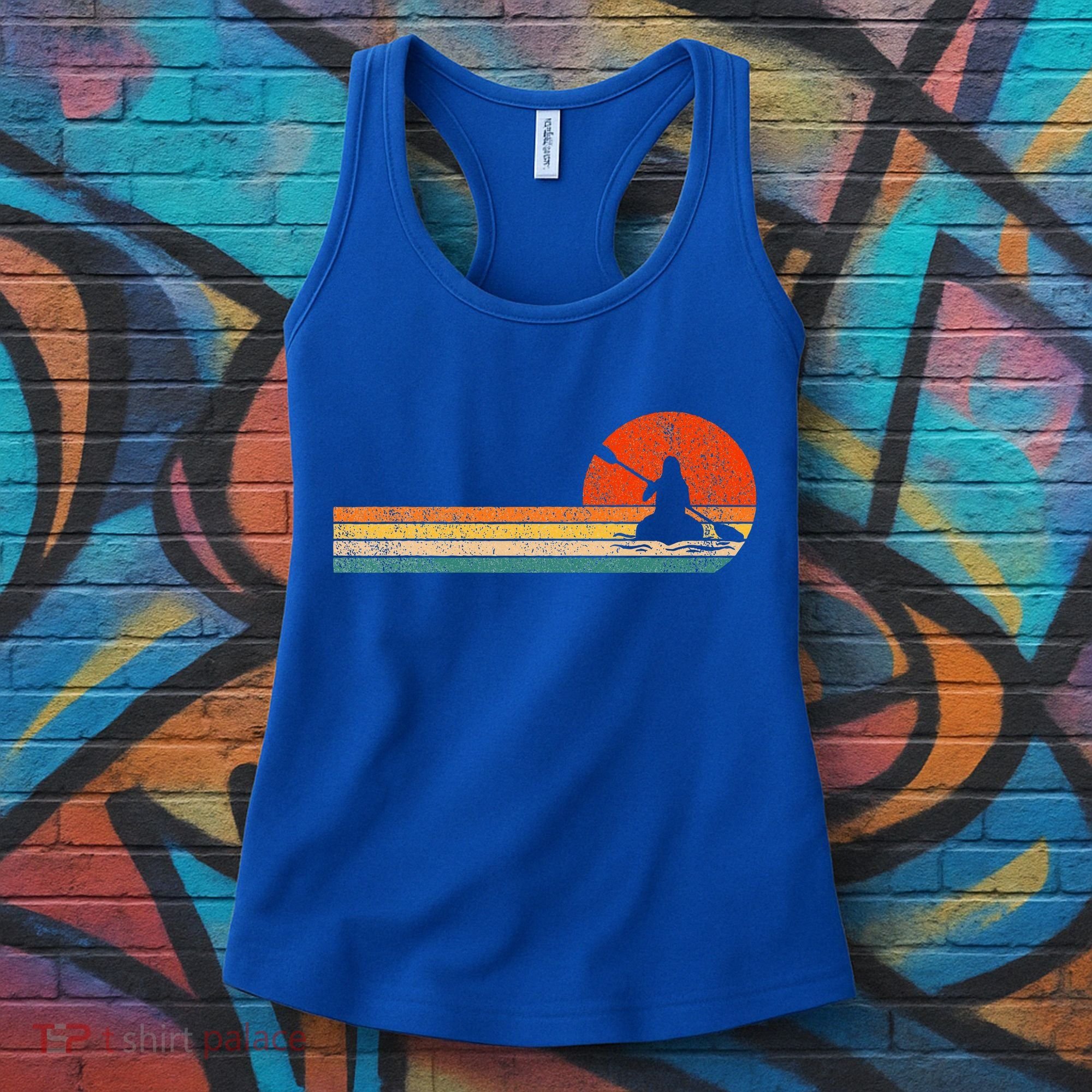 Retro Kayak Kayaking Paddling Women's Tank Top