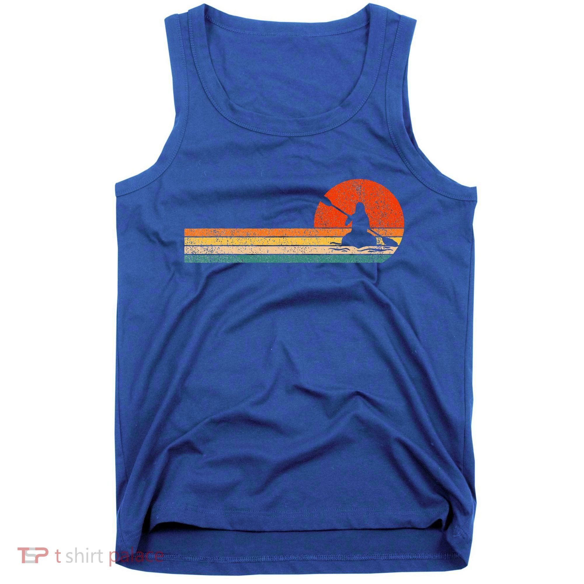Retro Kayak Kayaking Paddling Tank Top