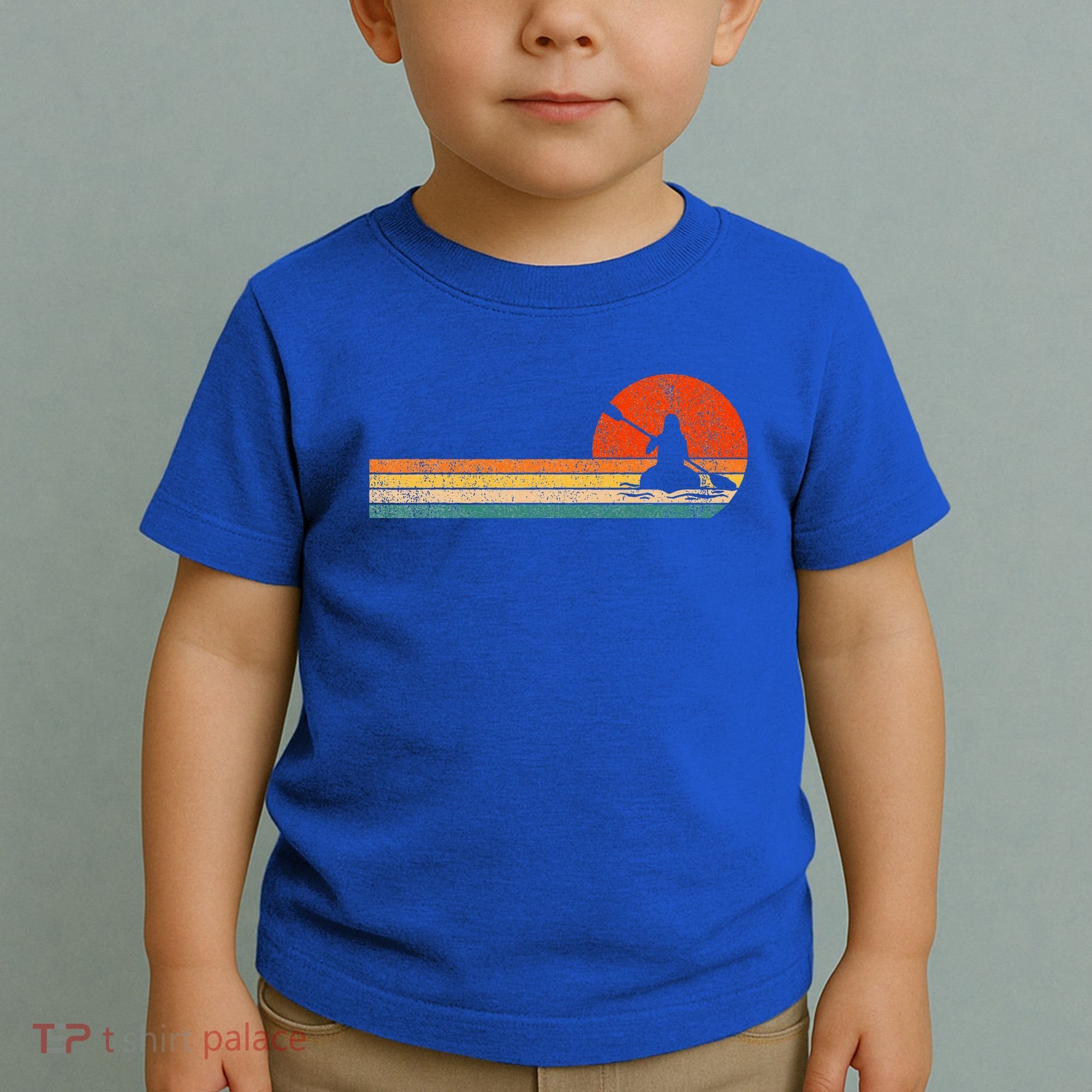 Retro Kayak Kayaking Paddling Toddler T-Shirt