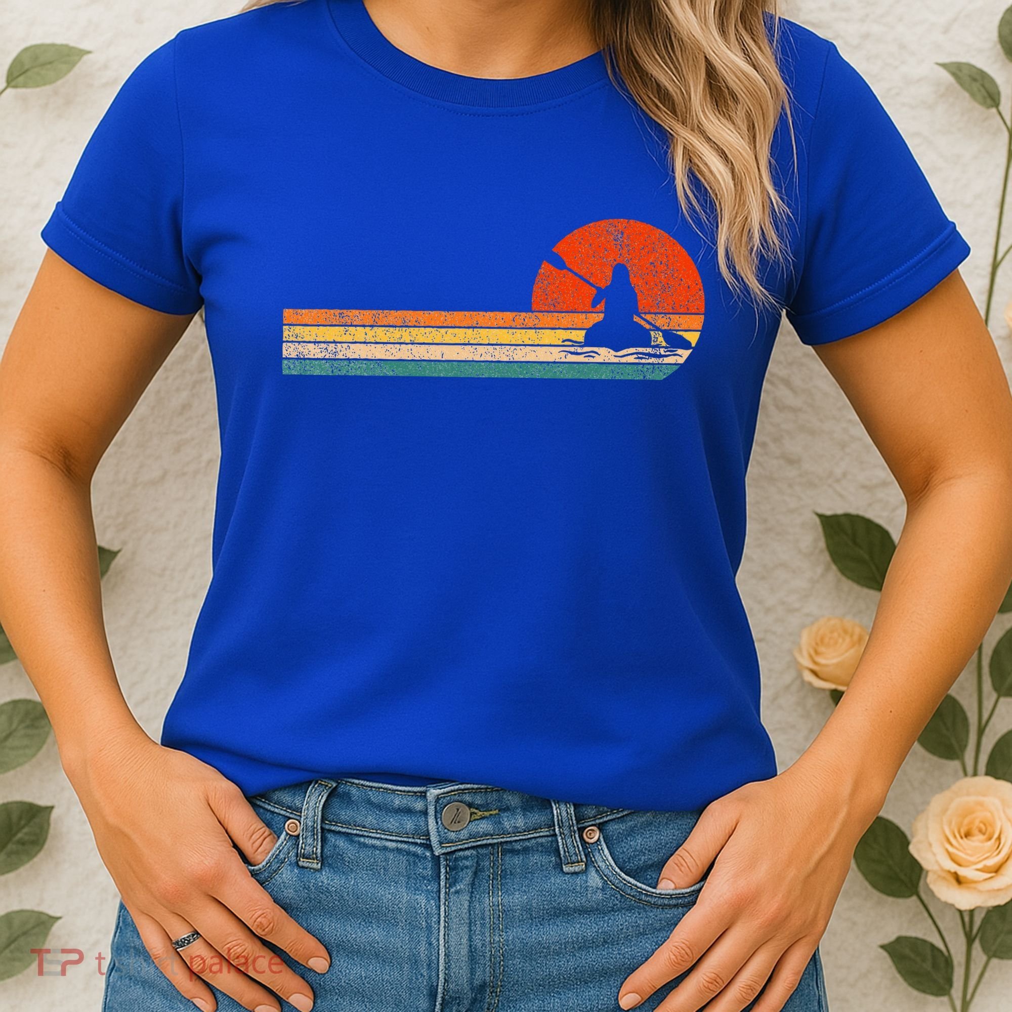 Retro Kayak Kayaking Paddling Women's T-Shirt