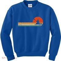 Retro Kayak Kayaking Paddling Kids Sweatshirt thumb 0
