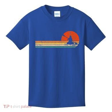 Retro Kayak Kayaking Paddling Kids T-Shirt