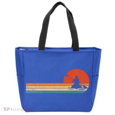 Retro Kayak Kayaking Paddling Tote Bag
