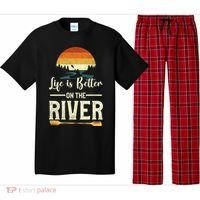 Retro Kayaking Life Is Better On The River Gift Pajama Set thumb 0