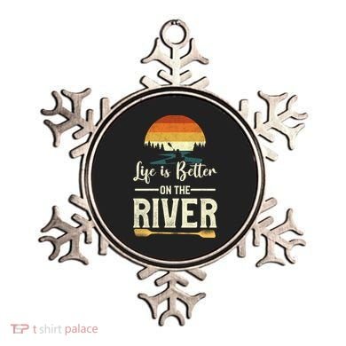 Retro Kayaking Life Is Better On The River Gift Ornament