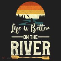 Retro Kayaking Life Is Better On The River Gift Hat thumb 2