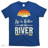 Retro Kayaking Life Is Better On The River Gift T-Shirt thumb 0