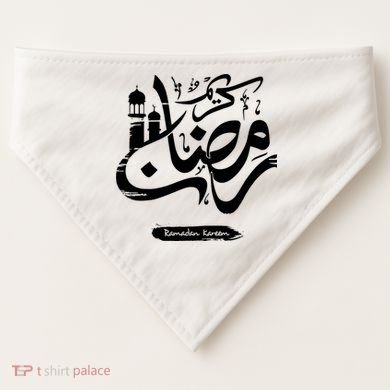 Ramadan Kareem Muslim Fasting Arabic Wording USA-Made Doggie Bandana