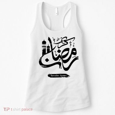 Ramadan Kareem Muslim Fasting Arabic Wording Women's Tank Top